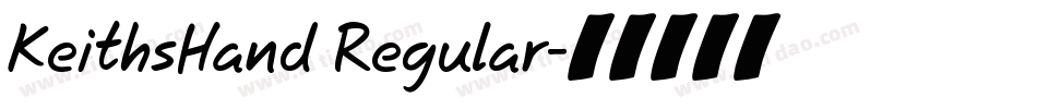 KeithsHand Regular字体转换